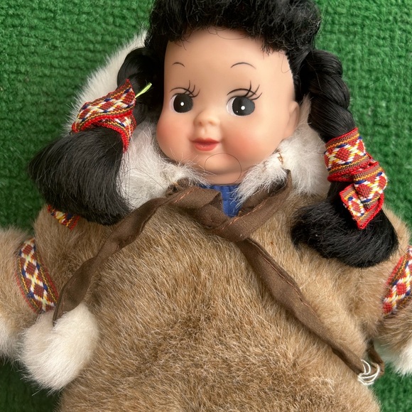 Adorable Brown and White Plush Doll - Picture 1 of 4